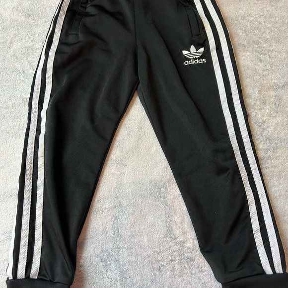 adidas Other - Adidas Kids Black Joggers with White Stripes
